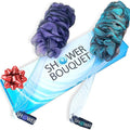 SHOWER BOUQUET Color-Charcoal Back-Loofah-with-Handle | 2-Pack Loofa Lufa