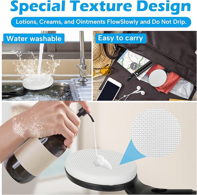 Lotion Applicator for Back, 25.7'' Long Handle Back Lotion Applicator, Easy Reach and Washable, Suitable for Use by Men and Women
