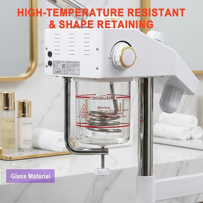 Elitzia Accessories Transparent Glass Steamer Jar Spare Parts of Facial Steamer ETBL1(Height 13cm)
