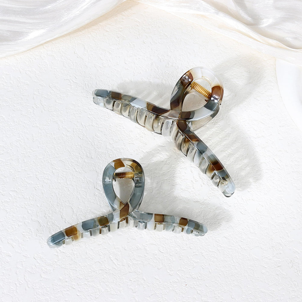 Large Butterfly Hair Claw Clips with Long Thick Hair Big 5.1" Ripple Clips Hair Accessories for Women Girls Gifts 2 Pcs