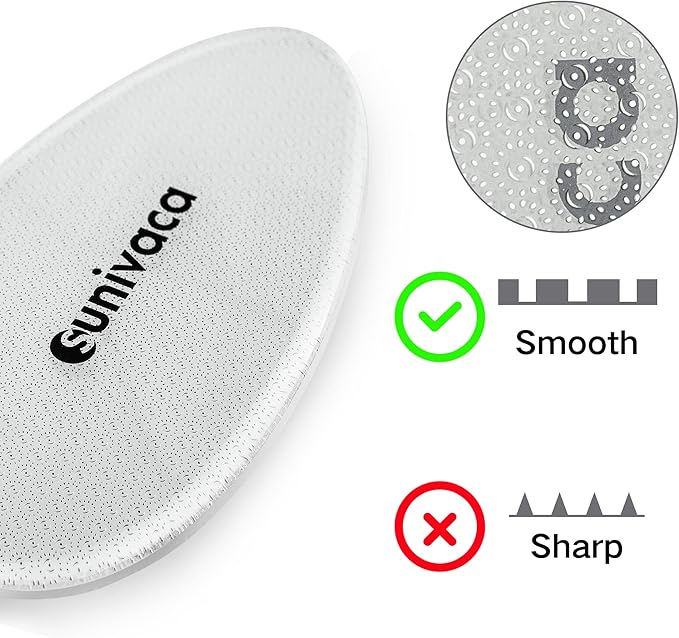 Sunivaca Glass Foot File Callus Remover for Feet, Heel Scraper, Pumice Stone, Diabetic Feet Scrubber Dead Skin Remover for Feet Professional Pedicure Tools