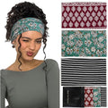 Huachi Wide Headbands for Women Non Slip, Thick Womens Bandana Headbands Boho Elastic Hair Bands for Women's Hair Stretchy Sweat Headband