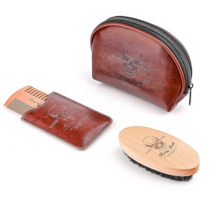 Menesia Beard Brush and Comb set for Men