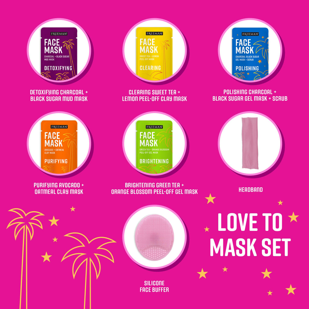 Freeman 14 Piece Love To Mask Variety Pack, Face Masks