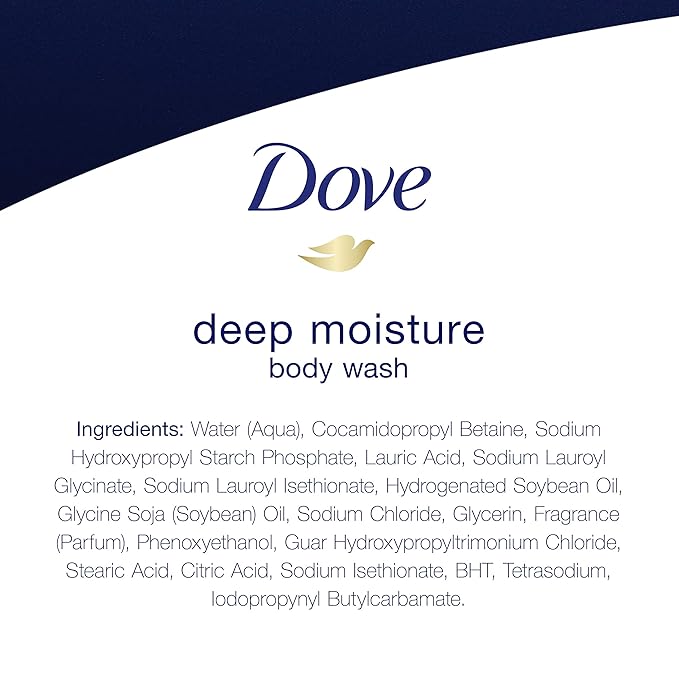 Dove Body Wash, Deeply Nourishing, Value Size 3-Pack – Moisturizing Shower Soap Liquid for Softer, Smoother Skin, 33.8 Oz Ea