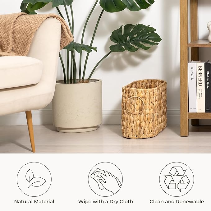 StorageWorks Toilet Paper Storage Basket, Wicker Toilet Paper Holder