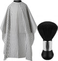 Borogo Professional Waterproof Barber Cape with Snap Closure, Hair Cutting Salon Cape Hairdressing Apron Stripe