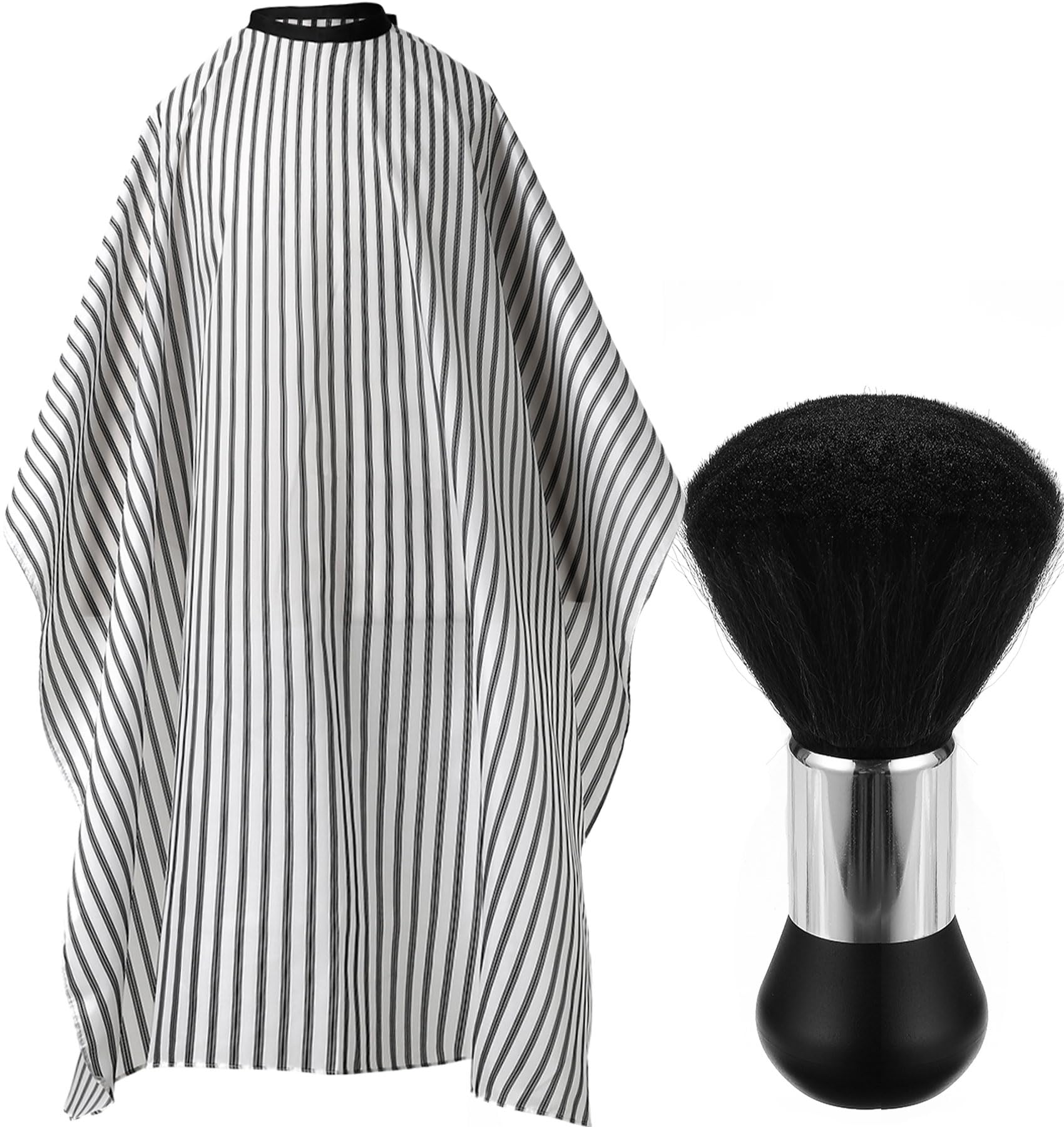 Borogo Professional Waterproof Barber Cape with Snap Closure, Hair Cutting Salon Cape Hairdressing Apron Stripe