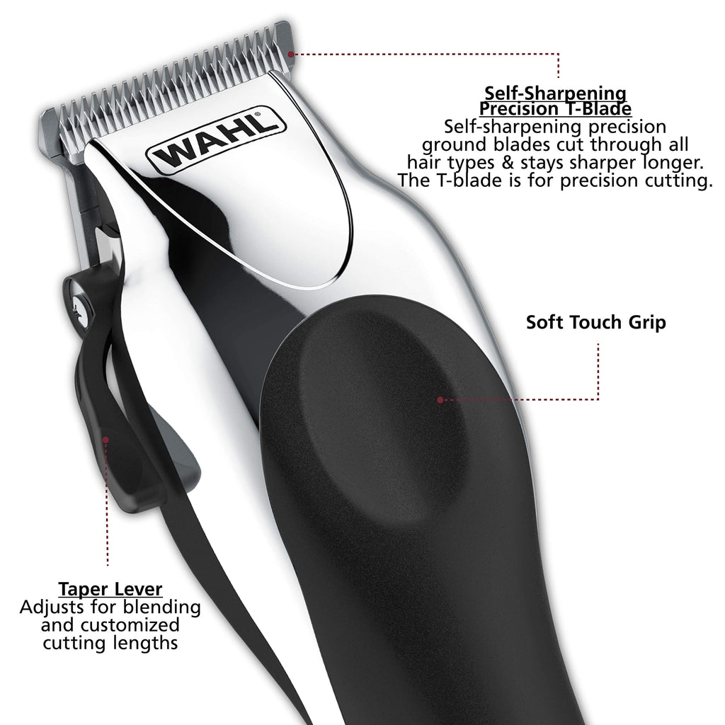 Wahl Clipper USA Deluxe Corded Chrome Pro Complete Hair & Trimming Kit