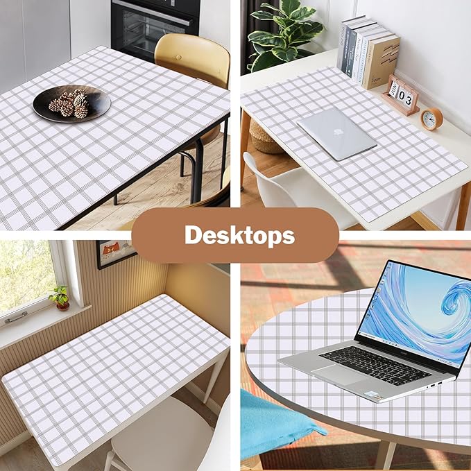 Shelf Liners for Kitchen Cabinets 12in x 30FT, Non Adhesive Drawer Liner White Square Thickened Shelf Liner Non-Slip Easy to Clean for Tool Box Refrigerator with Knife and Tape Measure
