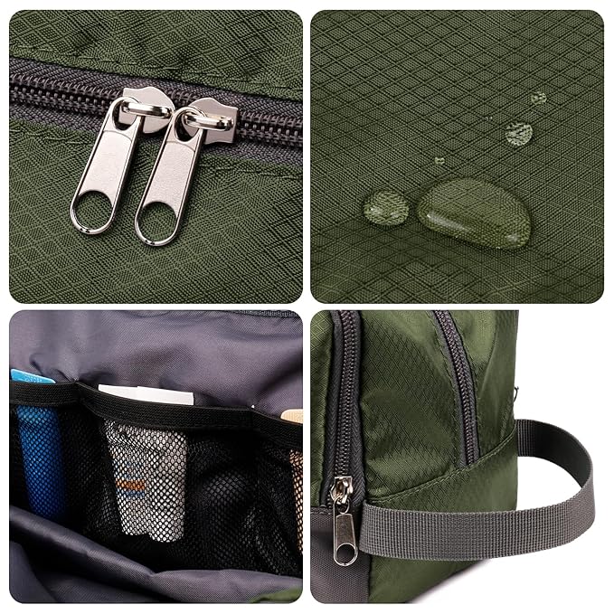 WANDF Travel Toiletry Bag for Men, Small Dopp Kit for Toiletries