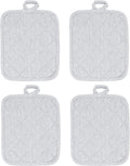 American Linen 8-Pack Heat Resistant Pot Holders & Hot Pads (Grey, 4 Pack)