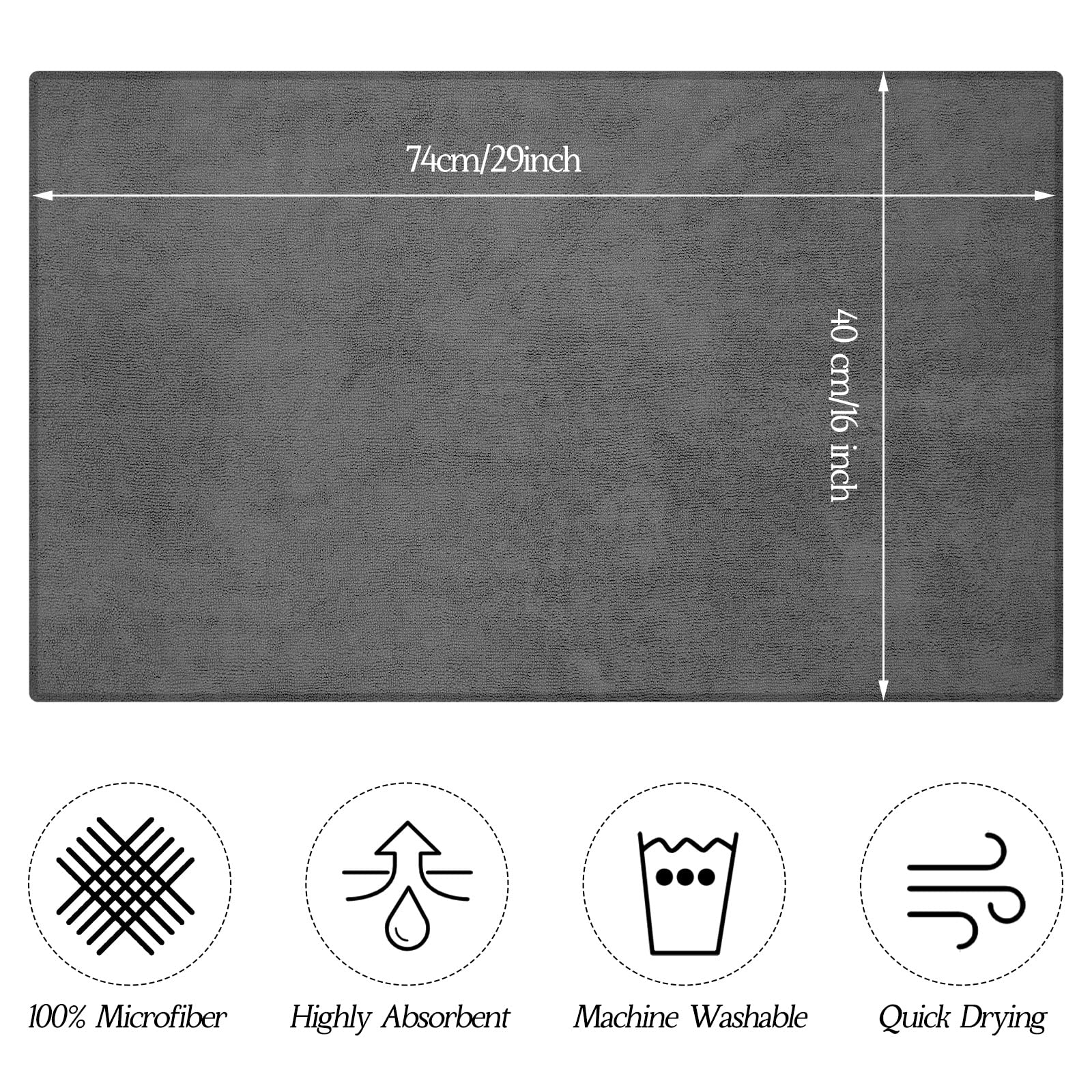 Shimeyao 26 Pcs Salon Bleach Proof Towels Highly Absorbent Hair Towels Hand Facial Cloths Bleach Resistant for Salon Barber Spa Beauty Bath Hair Stylist(Gray,16 x 29 Inch,Classic)