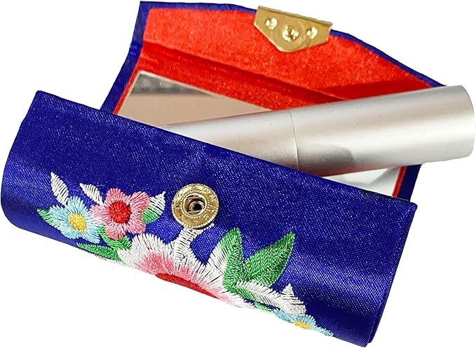 MIAO JIN Lipstick Case with Mirror Small Lipstick Holder for Purse
