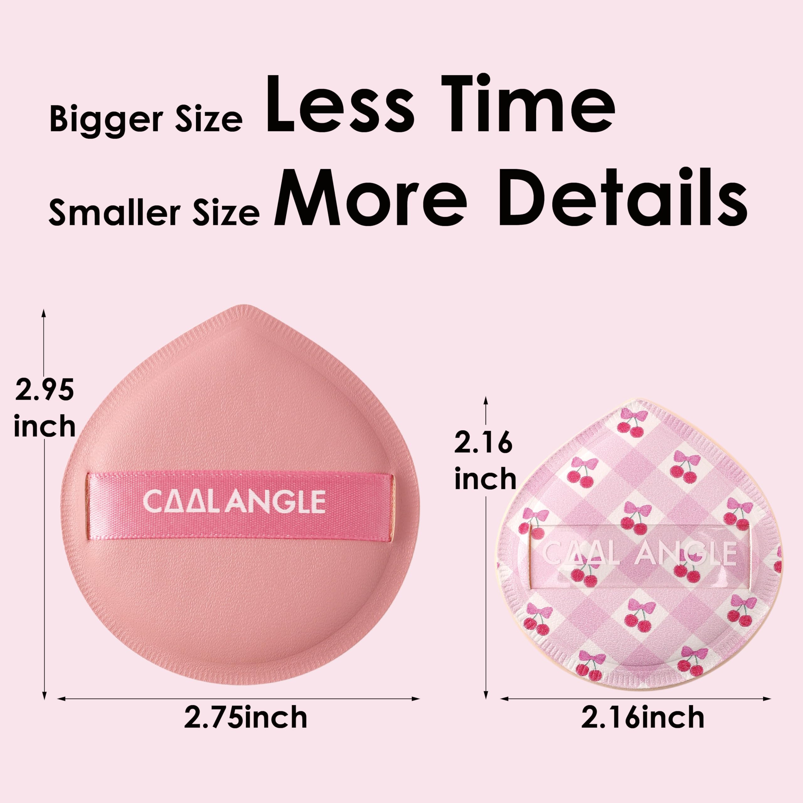 COOL-ANGLE Latex-Free Makeup Blender Sponges, 5Pcs Cherry Pink, Medium