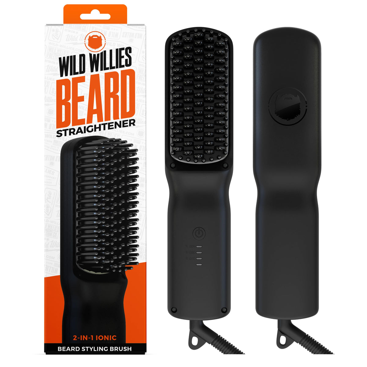 Wild Willies Beard Straightener Brush & Hot Comb - Tourmaline Ceramic
