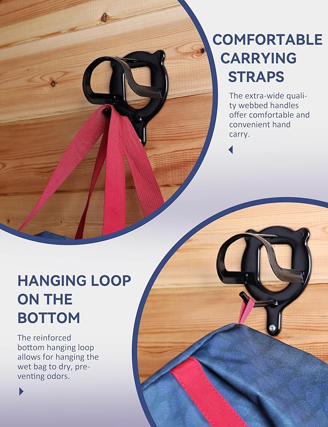 Horse Grooming Tote Bag, Waterproof Grooming Organizer with Multiple Pockets for Brushes & Tools, Stable & Show Use Navy