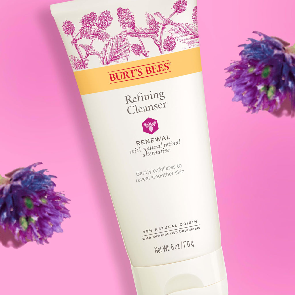 Burt's Bees Renewal Refining Cleanser, Natural Retinol Alternative, 6 oz.