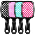 Aussumy 4 Pack Vented Detangling Hair Brush - Detangler Hairbrush with Soft Bristles for Effortless Tangle Free - Ideal for Wet Dry or Curly Damaged Hair for Women Men Kids