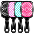 Aussumy 4 Pack Vented Detangling Hair Brush - Detangler Hairbrush with Soft Bristles for Effortless Tangle Free - Ideal for Wet Dry or Curly Damaged Hair for Women Men Kids