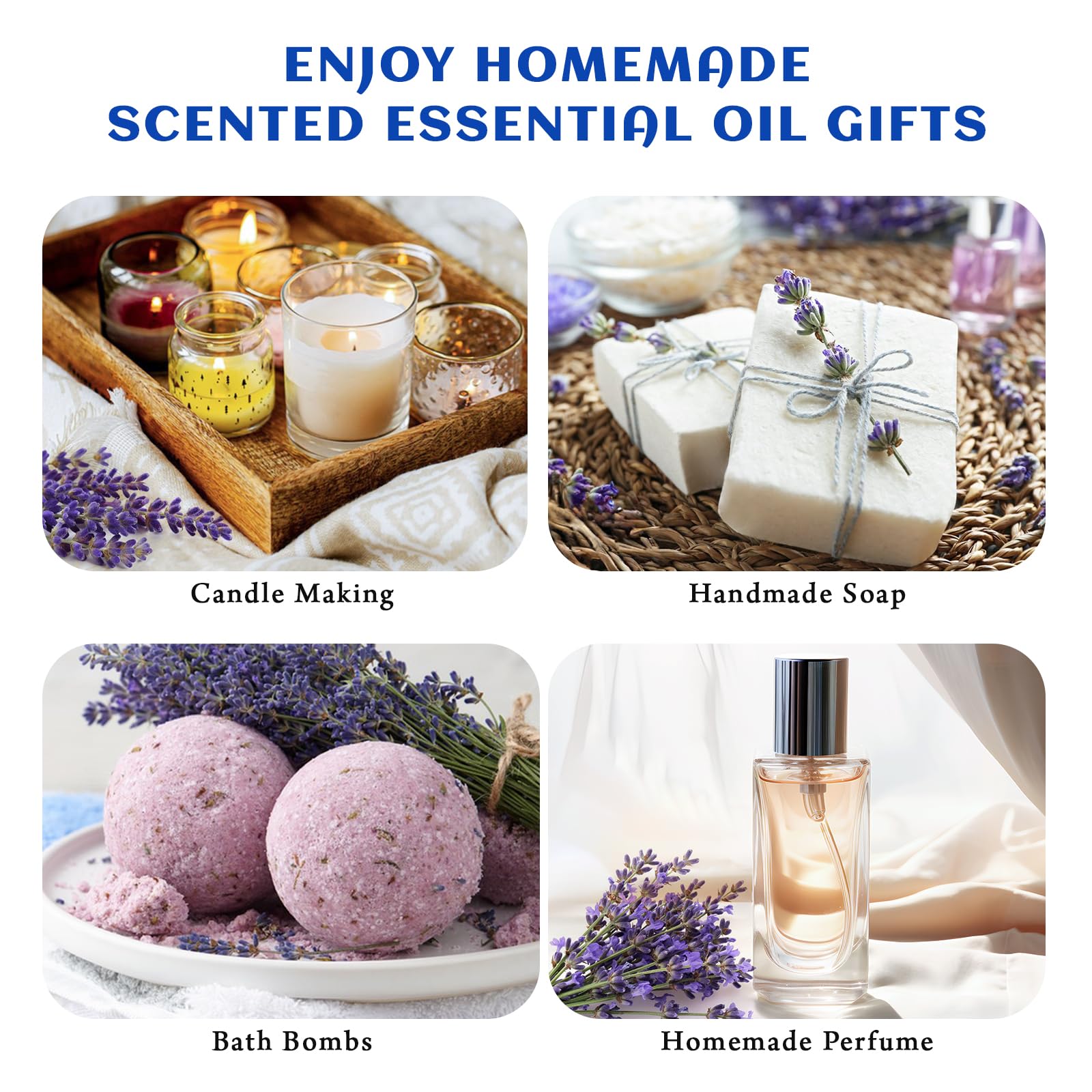 HIQILI Lavender Essential Oil for Diffuser, Aromatherapy & Better Sleep