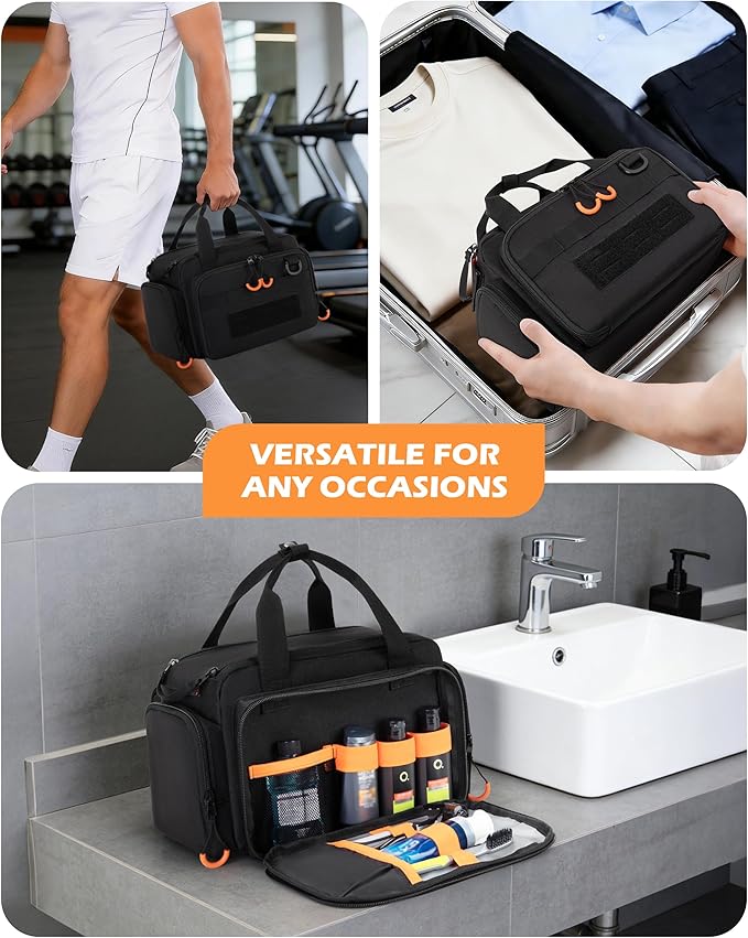 Prokva Tactical Travel Toiletry Bag for Men, Extra Large Dopp Kit Organizer