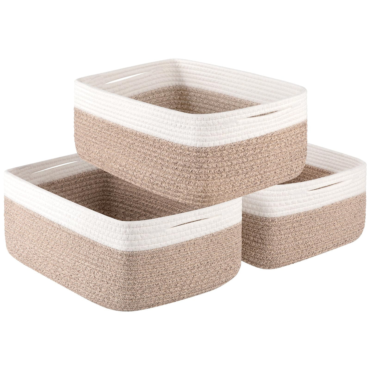 OIASKET Storage Baskets for Organizing 3 Pack, Woven Baskets for Shelves,