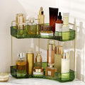 Weidace Corner Bathroom Counter Organizer Bathroom Countertop Shelf Makeup Organizer for Vanity Perfume Tray for Corner Storage (2 Tiers