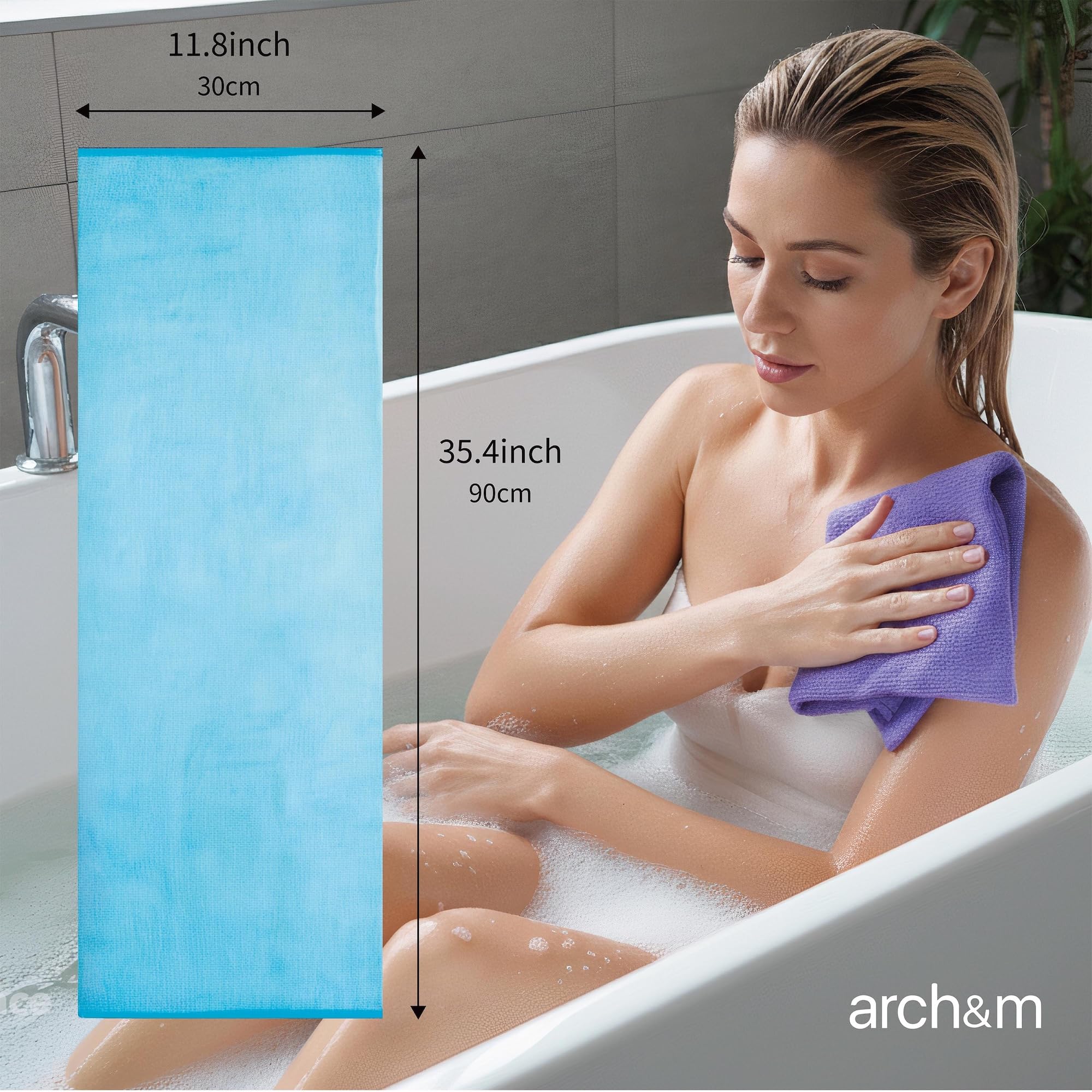ARCH&M Back Scrubber & Exfoliating Washcloth, 3 Pack