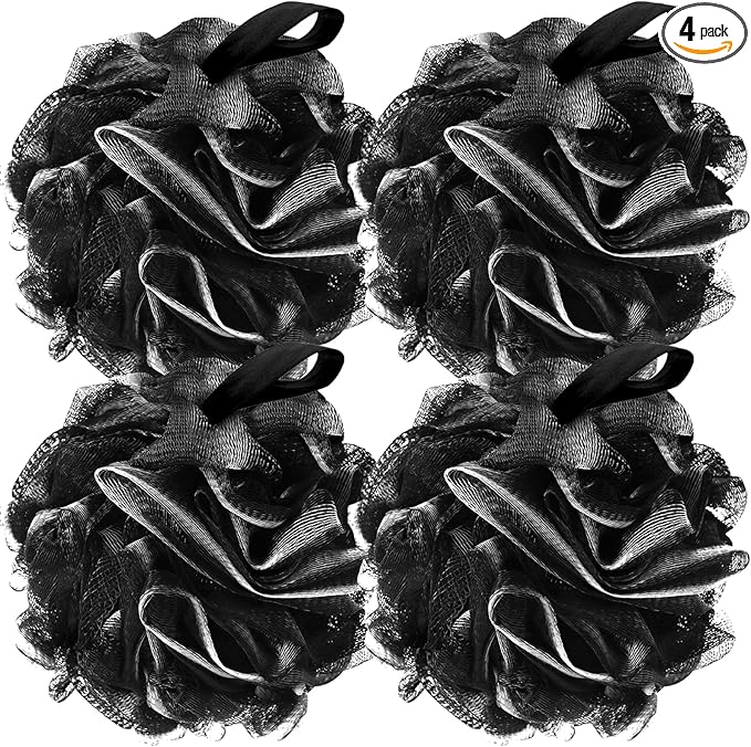FARMOGA Bath Loofah Sponge Back Scrubber Shower Sponge Soft Mesh Exfoliator Pouf Shower Ball Bath Sponges for Women and Men Bath Accessories
