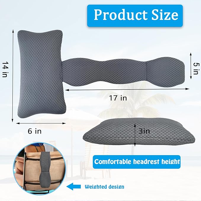 REEZEIVI 2 Pack Hot Tub Headrest Pillow,Head and Neck Support,Outdoor Spa