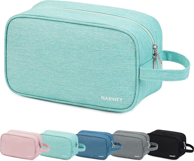 Narwey Travel Toiletry Bag for Women Traveling Dopp Kit Makeup bag Organizer for Toiletries Accessories Cosmetics (Mint Green)