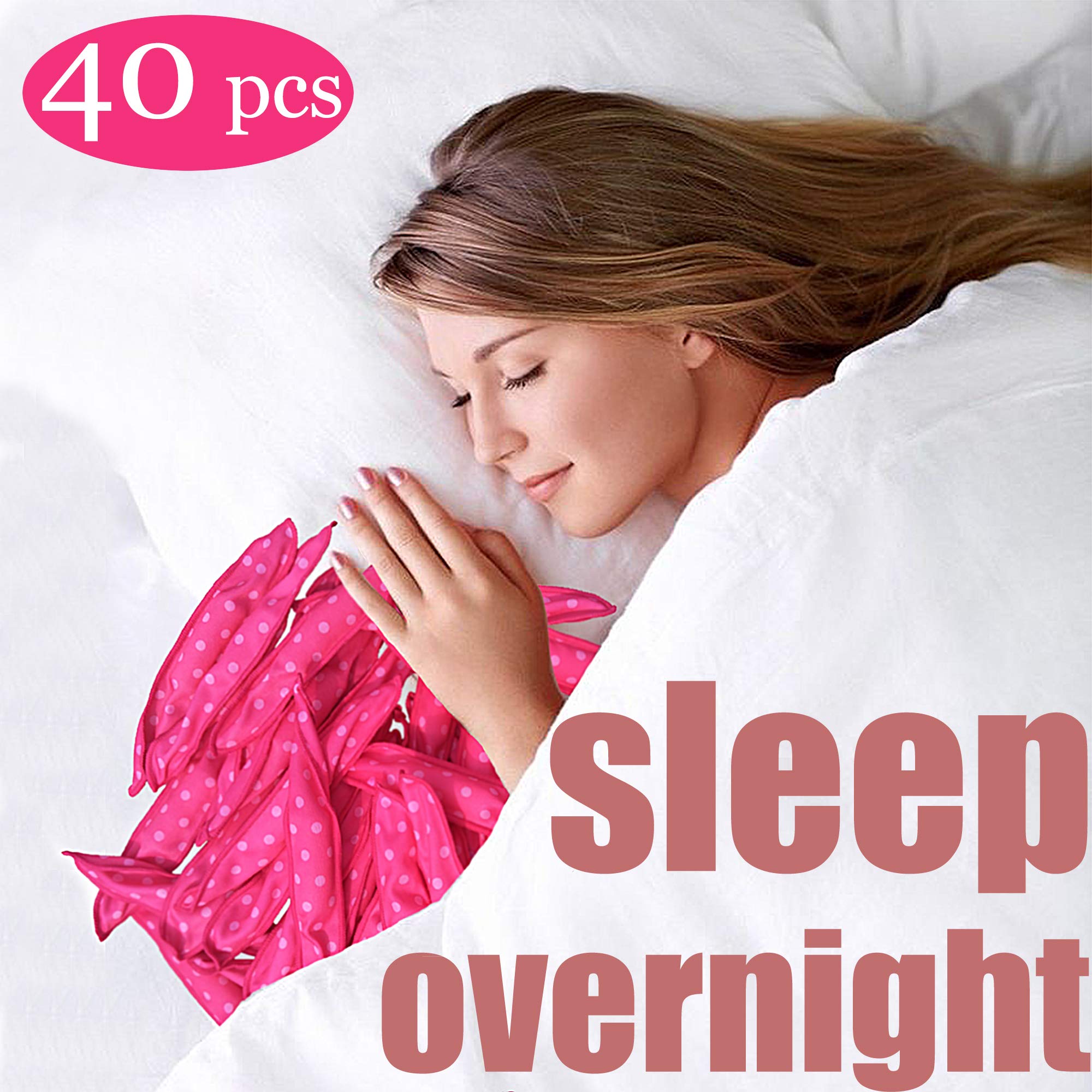 40Pcs Soft Curlers To Sleep In Overnight Hair Rolllers Curlers For Long Hair Pillow Sponge Rollers For Curly Hairstyle