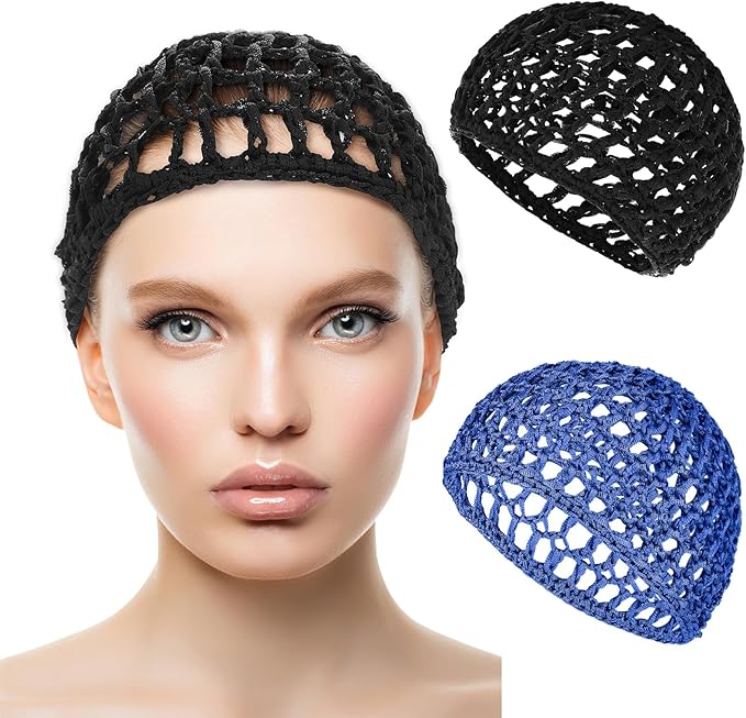 Wig Cap Thick Long Hair Caps Adjustable Net Mesh Braided Weaving Making Crochet Sew Weave Fishnet Grip Headband