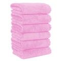 MOONQUEEN 6 Pack Premium Hand Towels - Quick Drying - Microfiber Coral Velvet Highly Absorbent Towels - Multipurpose Use as Hotel, Bathroom, Shower, Spa, Hand Towel 16 x 28 inches (Frozen Berry)