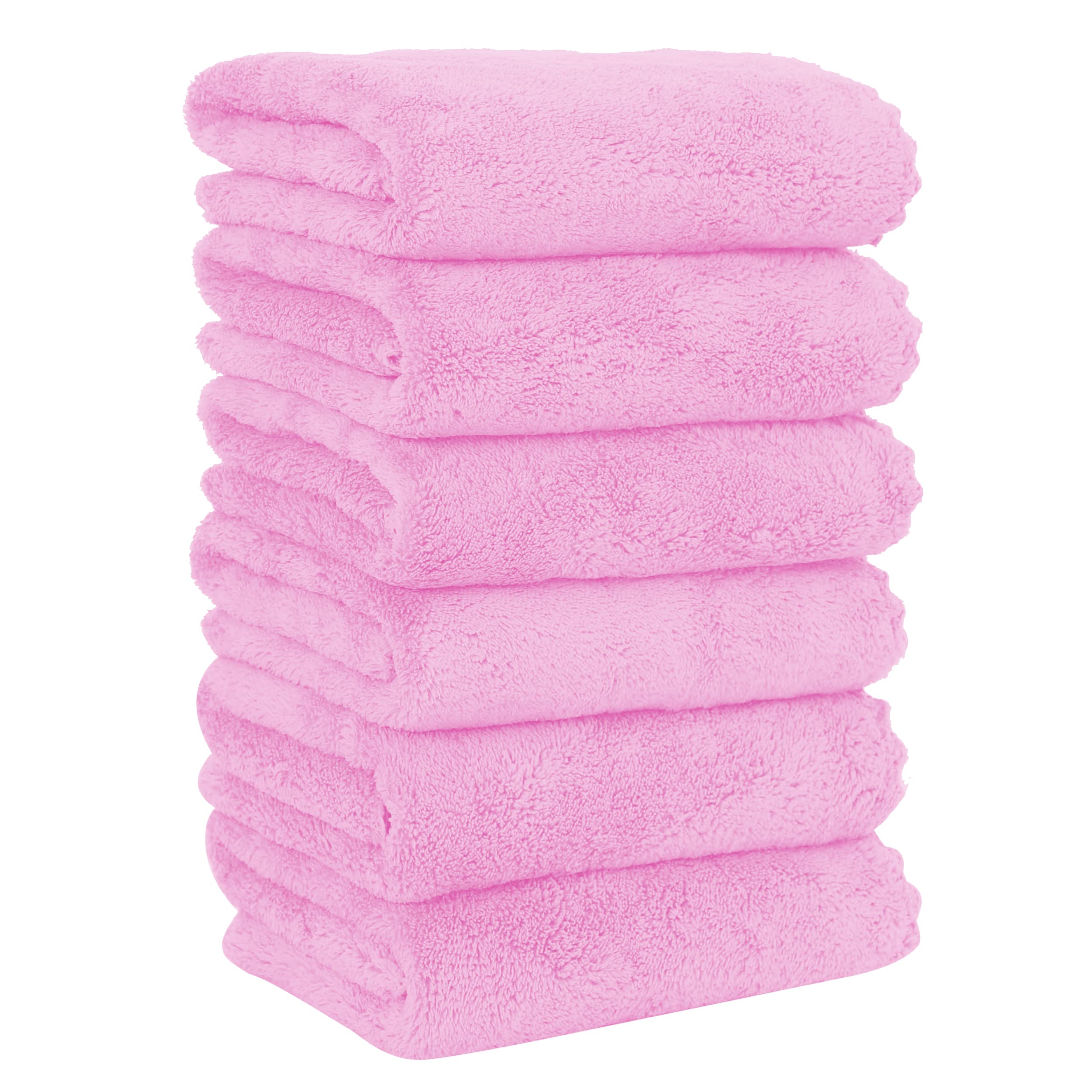 MOONQUEEN 6 Pack Premium Hand Towels - Quick Drying - Microfiber Coral Velvet Highly Absorbent Towels - Multipurpose Use as Hotel, Bathroom, Shower, Spa, Hand Towel 16 x 28 inches (Frozen Berry)