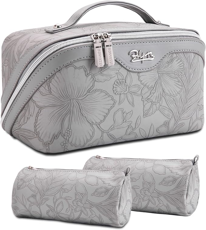 BOYATU Travel Makeup Bags Cosmetic Organizer Bag: 3-Set Make up Bag