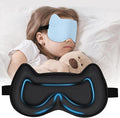 Kids Sleep Mask for Sleeping – Soft 3D Contoured Eye Mask for Kids, Comfortable No-Pressure Eye Cover with Memory Foam for Travel, Naps & Airplane, Boys & Girls (Blue)