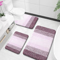 OLANLY Microfiber Bathroom Rugs Sets 3 Piece, 36"x24"+24"x16"+24"x20"