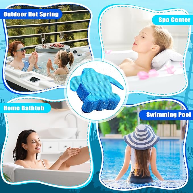 Qinyoung Hot Tub Booster Seat for Adults with Suction Cups and 2 Sponge 15.8x12x5 Inch Weighted Spa 4d Air Mesh Thick Portable Inflatable Hot Tub Booster Seat Indoor Outdoor Quick Dry Bathtub Cushion