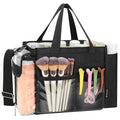 TANTO Small Makeup Bag, Professional Makeup Artist Bag Travel Cosmetic Bag Makeup Kit Bags with Adjustable Dividers Multi Pocket Cosmetic Storage Organizer for Beauty Pros (Black)