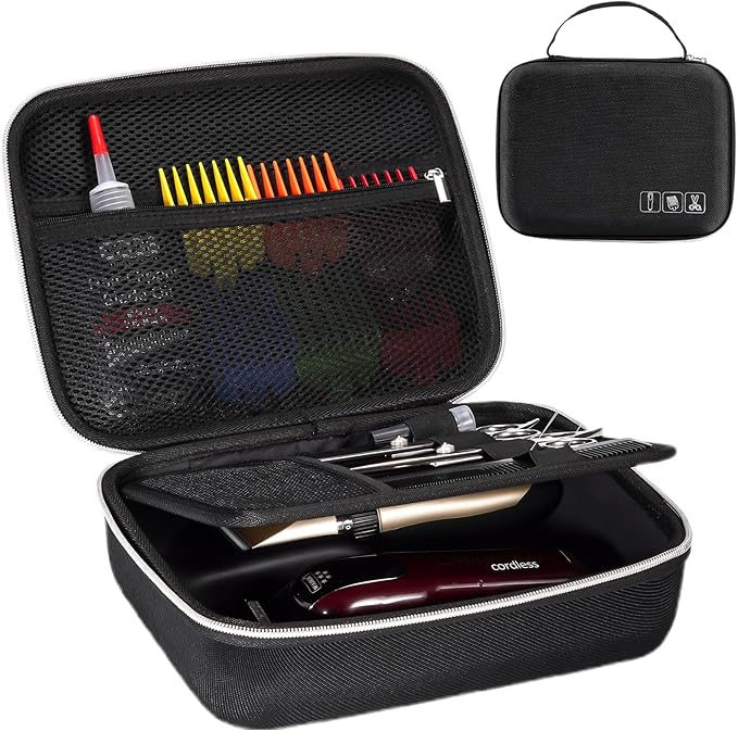 ProCase Barber Case for Hair Clippers Trimmer Razor -Black