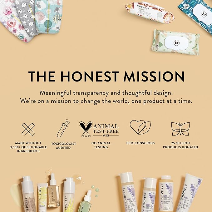 The Honest Company 2-in-1 Cleansing Shampoo Body Wash, Gentle for Baby, Naturally Derived, Tear-free, Hypoallergenic, Citrus Vanilla Refresh, 10 fl oz