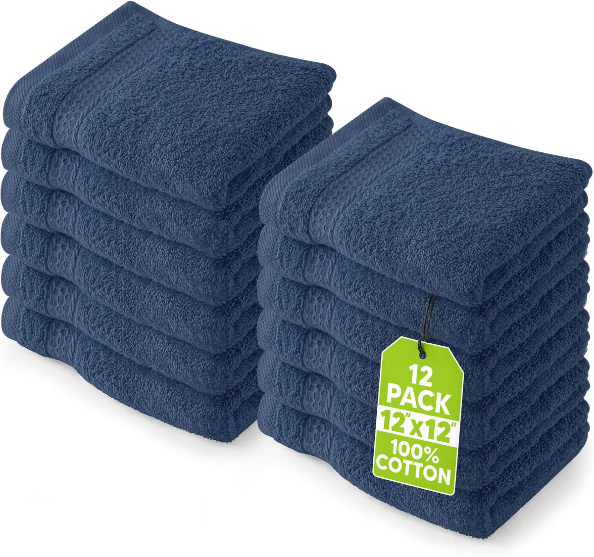 Utopia Towels 12 Pack Premium Wash Cloths, 12x12 in, 100% Cotton, Plum