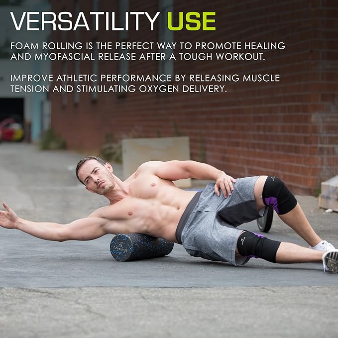ProsourceFit High Density Foam Rollers Long, Firm Full Body Athletic Massage Tool for Back Stretching, Yoga, Pilates, Post Workout Muscle Recuperation