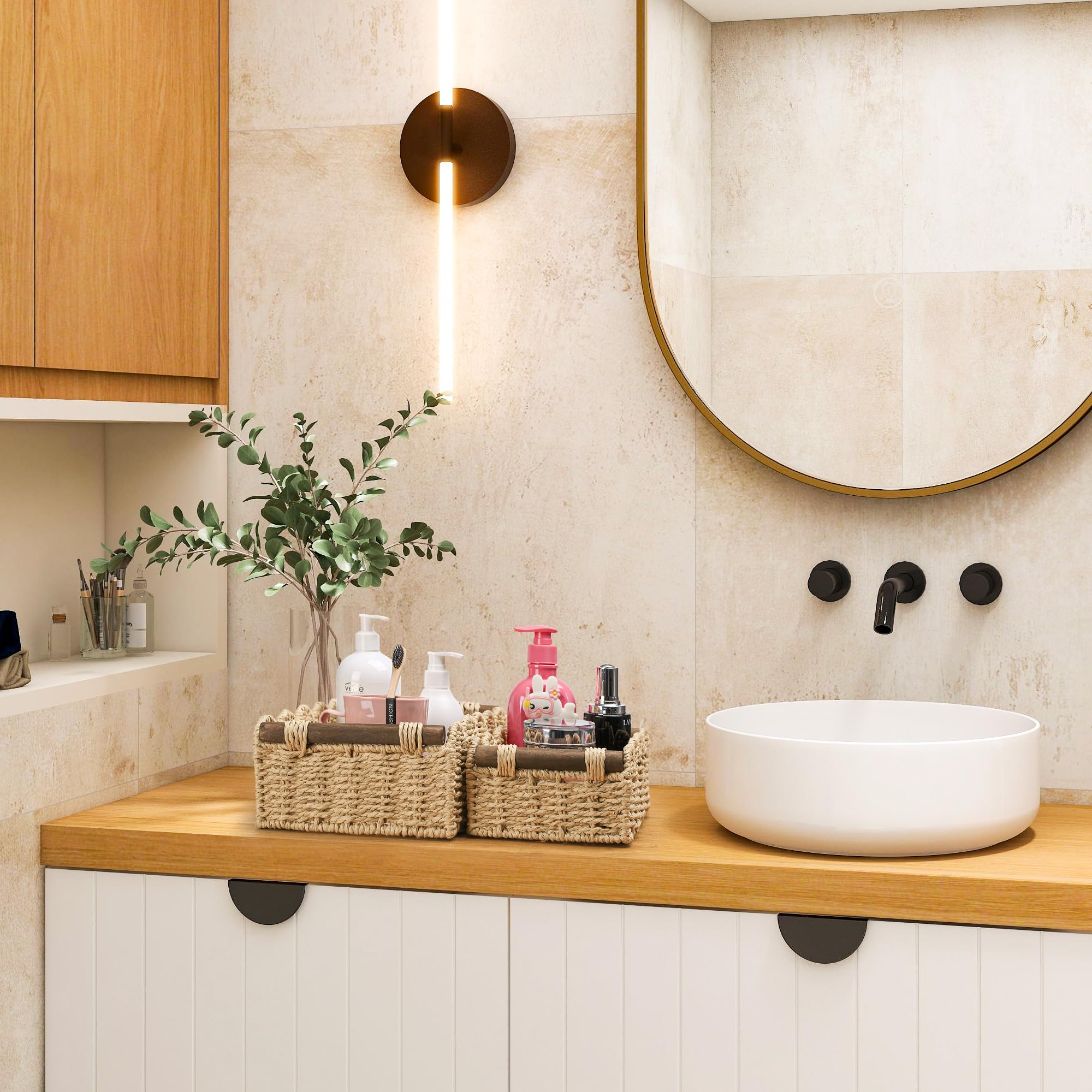 Wicker Baskets for Organizing Toilet Paper Storage Basket