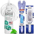 DeEnti Callus Maintenance Pack, Bundle Includes Mint Scented Callus Remover, Metal Foot Rasp, Foot File, and 4 Pairs of Gloves, Salon Grade Foot Care, Home Manicure and Pedicure Kit