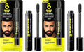 The Beard Club 1 Day Temporary Beard Dye for Men - Black Beard, Mustache & Eyebrow Color for a Fuller, Well-Defined Look, Water & Sweat Resistant, Up to 30 Applications, 0.3 fl oz (Pack of 2)