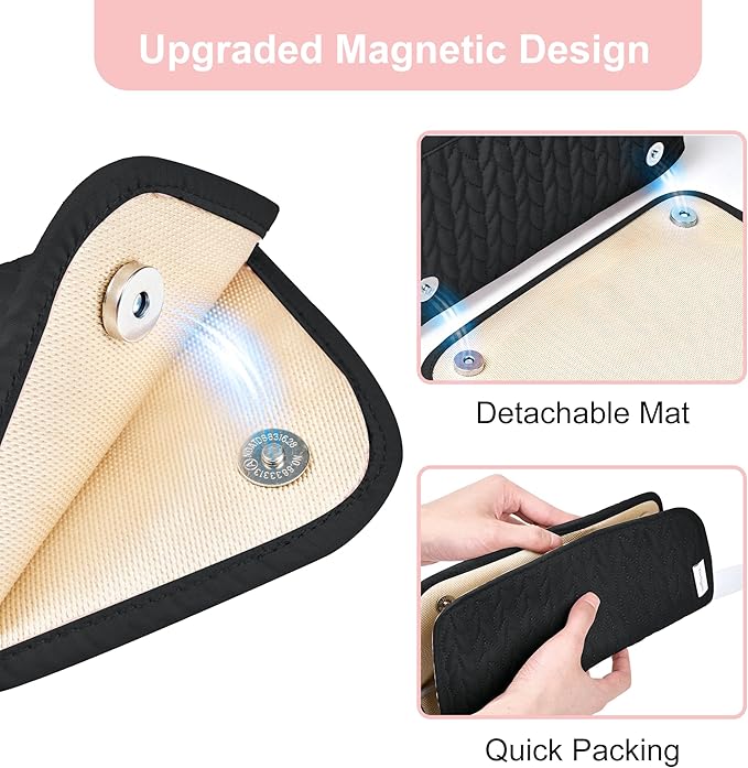 KarSyon Hair Tools Travel Bag with Hot Tool Mat 2 in 1 Organizer Bags