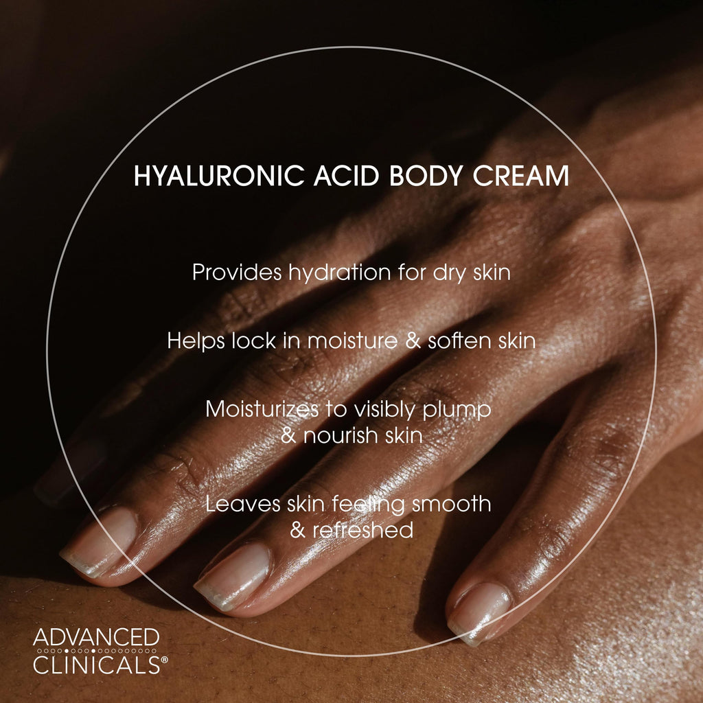 Advanced Clinicals Retinol Body Cream + Hyaluronic Acid Moisturizer 2pc Skincare Set | Face Cream & Body Lotion For Women & Men Helps Improve Appearance Of Crepey Skin, Dry Skin, & Wrinkles, 2pc